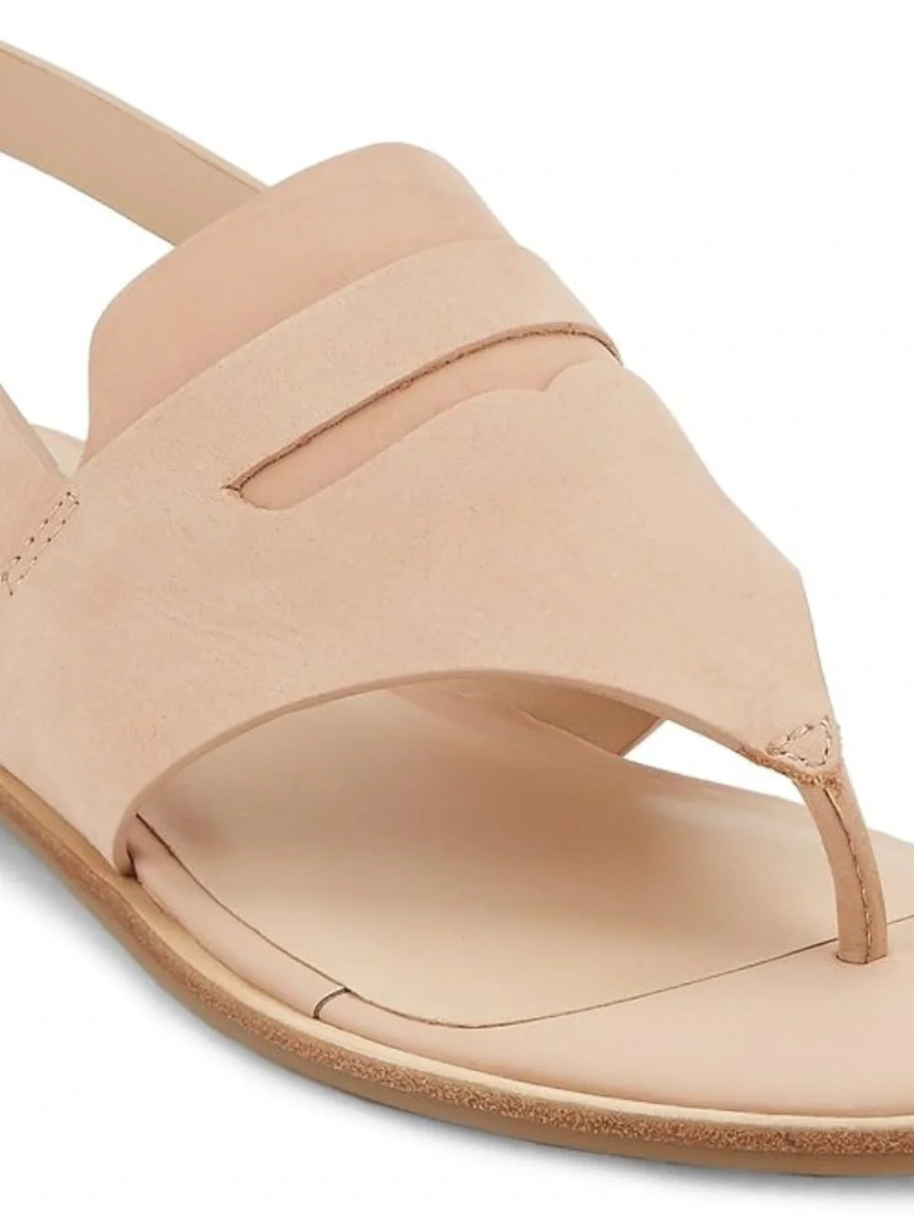 G.H. Bass & Co. Nude Beige Maddie Flat Slingback Sandal Sz 7